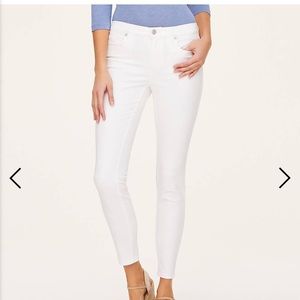 Loft Modern Skinny White Jeans